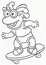 Coloring Muppets Baby Pages Skateboard Babies Muppet Skeeter Riding Coloriage Colouring Imprimer Para Printable Disney Colorir Colorier Books sketch template