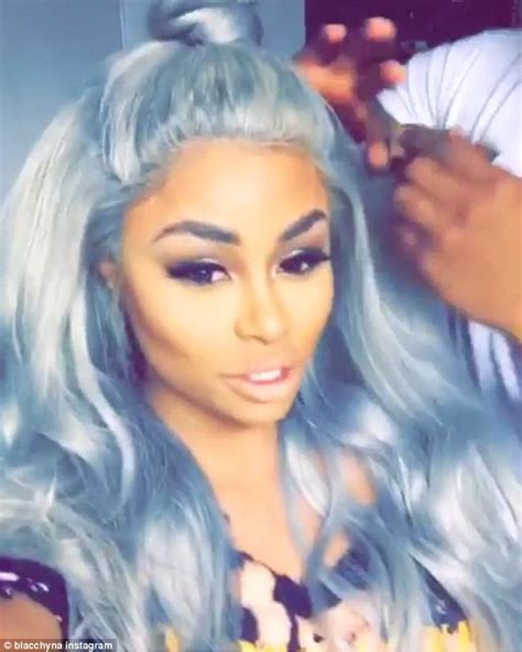blac chyna tries out blue hair after revealing romance