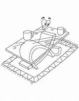 Coffee Coloring Table Pages Furniture Modern Cup Steaming Popular Books sketch template