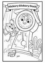 Dock Dickory Hickory Rhymes Crayola sketch template