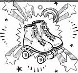 Roller Coloring Skating Skate Skates Pages Derby Sheets Colouring Template Rollerskates Rink Color Sketch Bilder Party Excitement Roulette Rollers Rollschuhe sketch template