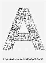 Alfabet Kolorowania Literki Letters sketch template