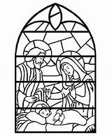 Nativity Coloring Pages Stained Glass Kids Calendariu Via Worksheets sketch template