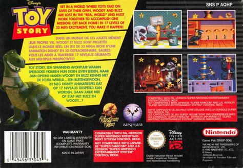 Disney S Toy Story 1995 Snes Box Cover Art Mobygames