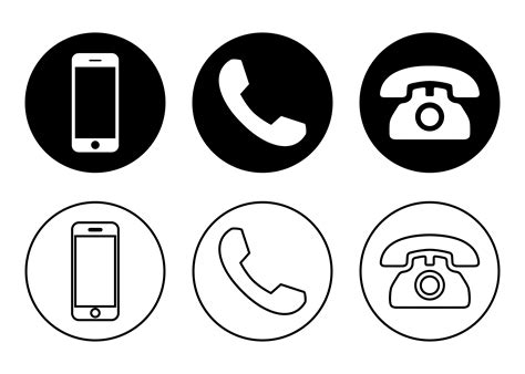 telephone icon vector  vectorifiedcom collection  telephone icon