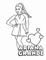 Grande Ariana Coloring Pages Printable Cool Beautiful sketch template