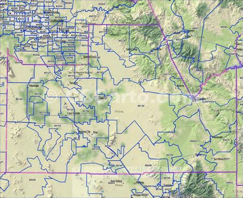 Zip Code Map For Az World Map