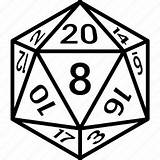 Dungeons D20 Icosahedron 20d Clipground Getdrawings sketch template