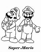 Coloring Pages Mario Super Games sketch template