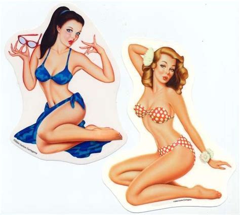 sexy vintage 50 s la fifties pin up girls beach bikini surf sticker decal set ebay