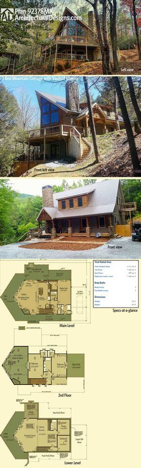 plan mx mountain cottage  vaulted interior mountain cottage cabin floor plans