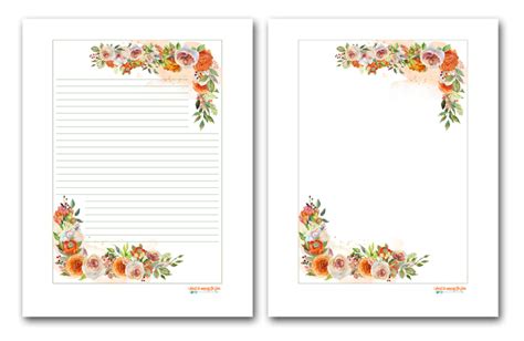 printable stationery paper  printable templates
