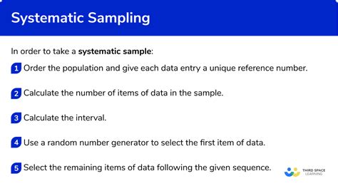 systematic sampling steps examples worksheet