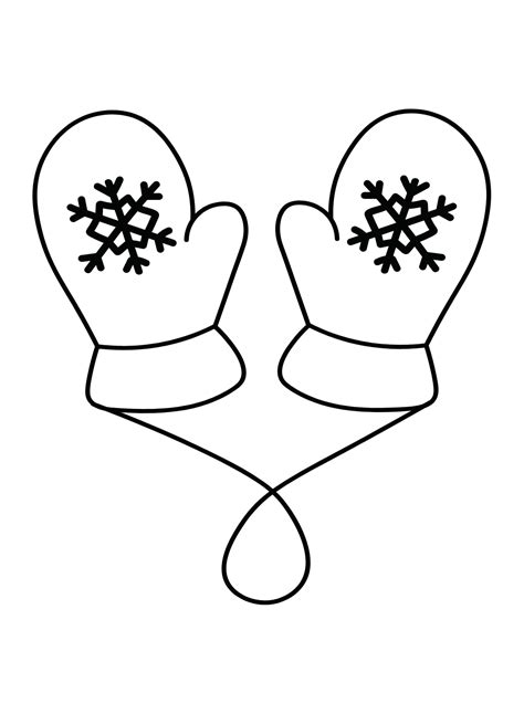 print mittens winter coloring page  printable coloring pages
