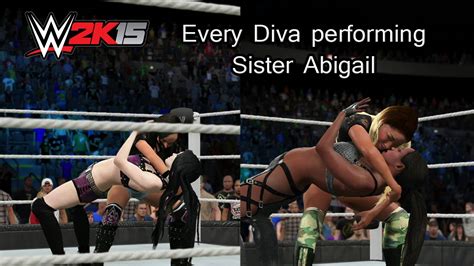 wwe 2k15 ps4 every diva performing sister abigail youtube