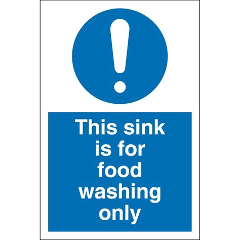 sink  food washing  signs  key signs uk