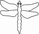 Dragonfly Outline Printable Bug Template Craft Preschool Wings Crafts Outlines Kids Clipart Templates Fly Dragon Clip Stencil Pattern Wing Dragonflies sketch template