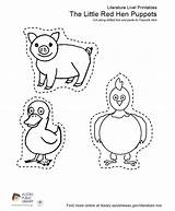 Hen Little Red Pages Coloring Getcolorings sketch template