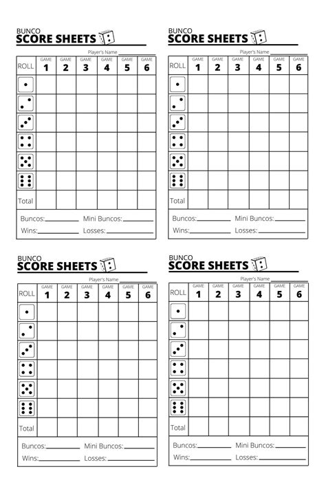 bunco score sheets  bunco score sheets printable  etsy