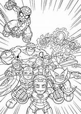 Coloring Pages Super Superhero Printable Marvel Hero Choose Board sketch template