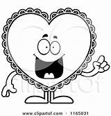 Clipart Valentine Heart Doily Mascot Idea Cartoon Cory Thoman Vector Outlined Coloring Royalty 2021 sketch template