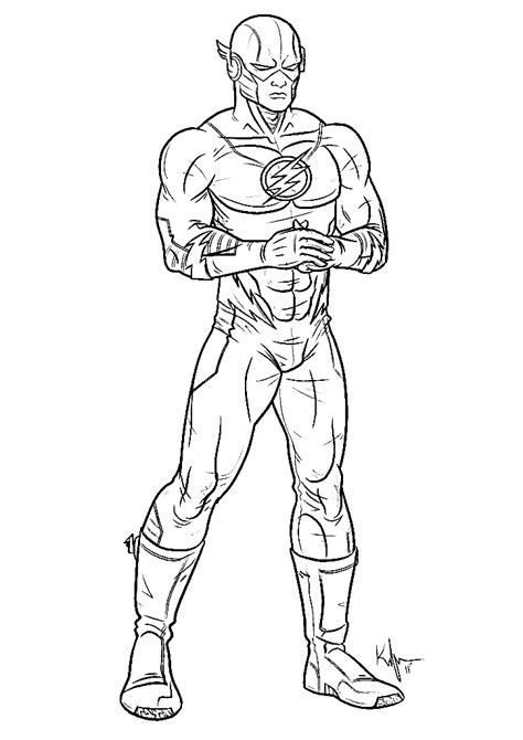 flash running coloring pages