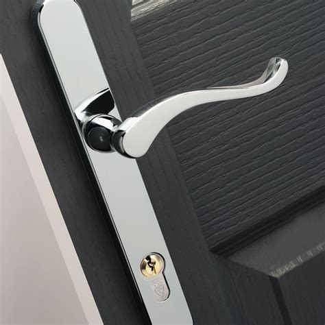 doors door hardware chrome upvc  composite door handle  fab  fix