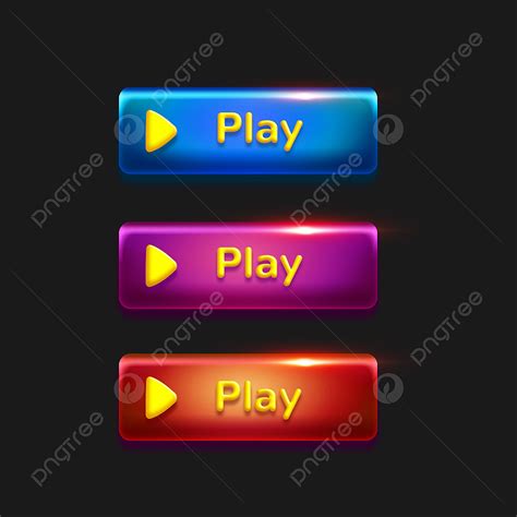 glossy button png picture glossy games ui buttons illustration creative play buttons design