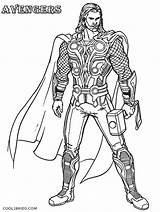 Thor Coloring Marvel Pages Printable Avengers Kids Cool2bkids Hulk sketch template