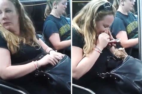 commuter appears to snort coke on the tube in front of passengers daily star