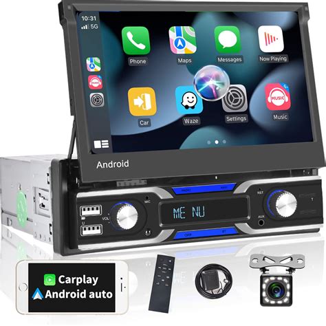 buy podofo single din android touch screen car stereo  apple carplay android auto gps