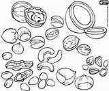 Nuts Seeds Coloring Pages Ingredients Printable Food Getdrawings Drawing Gif sketch template