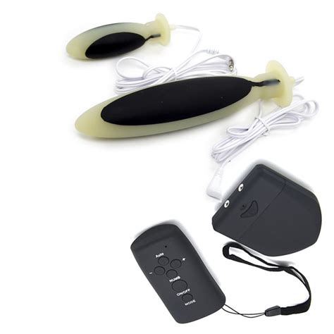 wireless remote control electro shock silicone butt plug prostate