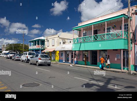 Bay Street Activities In Downtown Bridgetown Barbados West Indies
