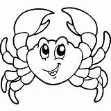 Crab Coloring Pages Cartoon Print Color Kids Fish Template Crabs Printable Cute Templates Animal Coconut Results Coloring2print sketch template