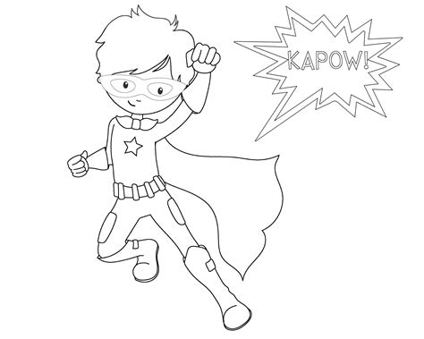 superhero template drawing  getdrawings