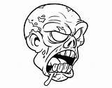 Zombie Coloring Head Outline Tattoo Pages Cartoon Creepy Scary Bad Drawings Awful Colored Drawing Easy Getcolorings Draw Coloringcrew Tattooimages Biz sketch template