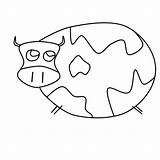 Cow Outline Fat Drawing Coloring Clipart Cows Deviantart Template Cliparts Skinny Library Getdrawings Line sketch template