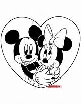 Mickey Minnie Coloring Pages Mouse Drawing Valentine Disneyclips Disney Printable Classic Kissing Pdf Getdrawings Funstuff sketch template