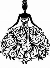 Silhouette Designs Cricut Cameo Svg Dress Vector Choose Board Projects sketch template