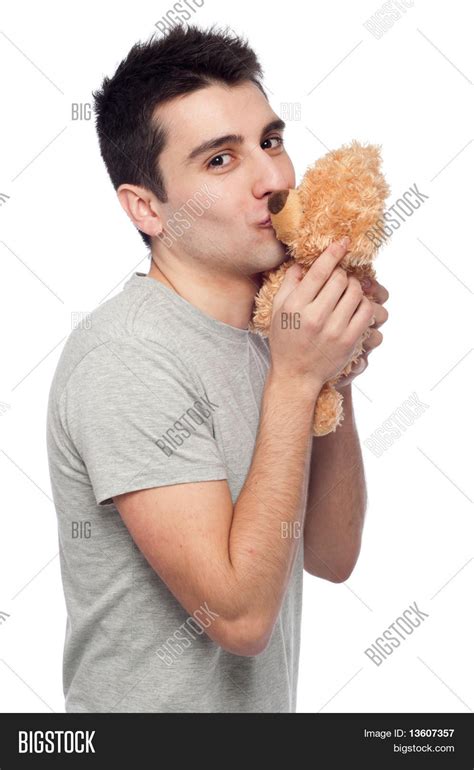 Man Kissing Teddy Bear Image And Photo Free Trial Bigstock