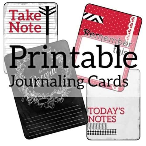 printable journaling cards love paper crafts