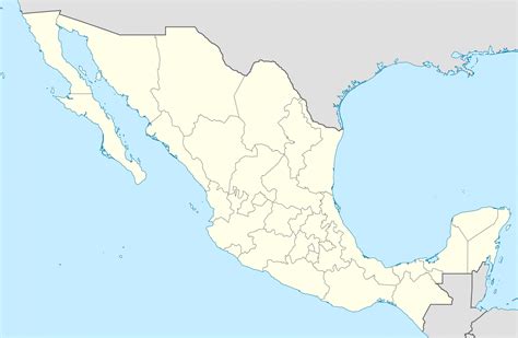 blank map  mexico outline map  vector map  mexico