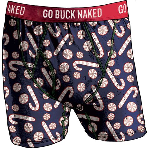 new duluth buck naked candy cane peppermint boxer brief mens large l