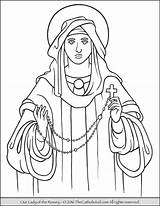Rosary Mary Thecatholickid Mysteries Praying Lourdes sketch template