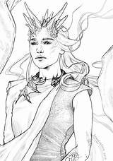 Daenerys Queen sketch template