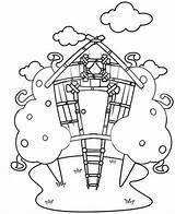 Coloring Treehouse Drawing Tree House Pages Magic Annie Jack Template Color sketch template