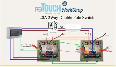 amp double pole switch wiring diagram wiring tech