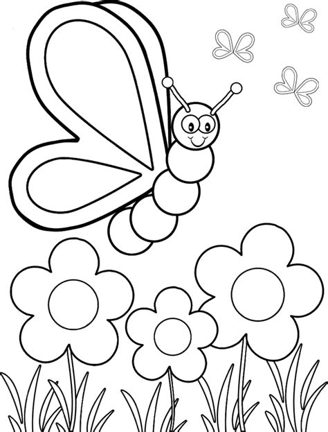 cute pages flower coloring pages