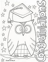 Graduation Coloring Pages Drawing Doodle Cap Printable Kindergarten Congratulations Colouring Sheets Alley Adult Printables Doodles Crafts Getdrawings Choose Board sketch template